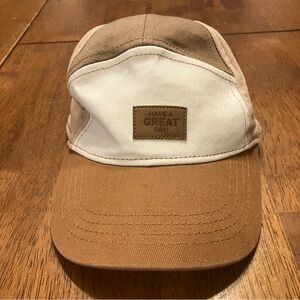 H&M Baby Boy’s Brown Color Block Hat Cap “Have A Great Day” Sz 12M